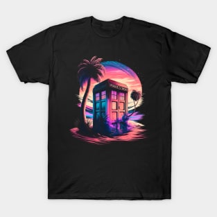 Vaporwave Tardis T-Shirt